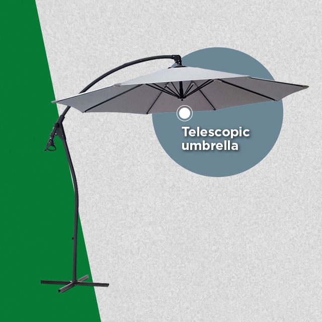 10-feet telescopic patio umbrella