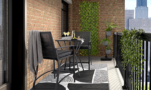 Patio bistro set and furniture for small spaces BMR