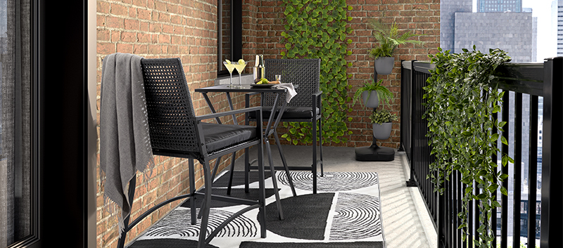 Patio bistro set and furniture for small spaces BMR