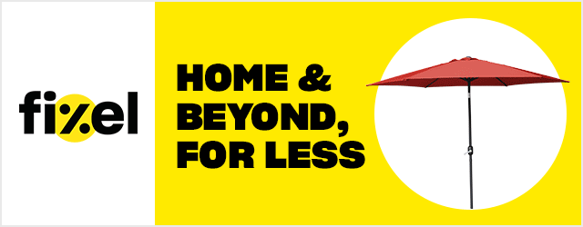 Animation featuring various Fixel brand products for outdoor landscaping.