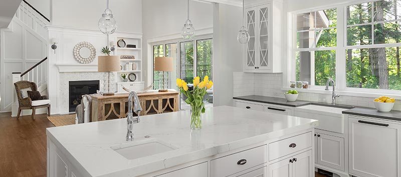 Beautiful white rustic style kitchen
