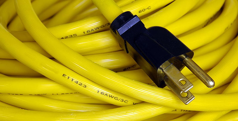 Yellow extension cord 