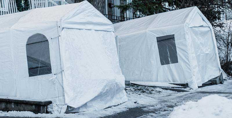 Car Shelters in the winter