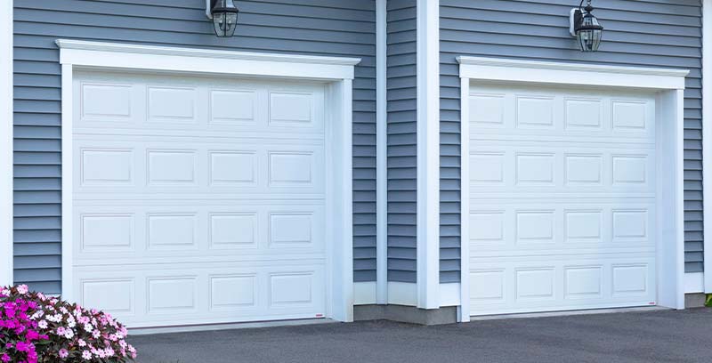 Portes de garage double blanches - BMR