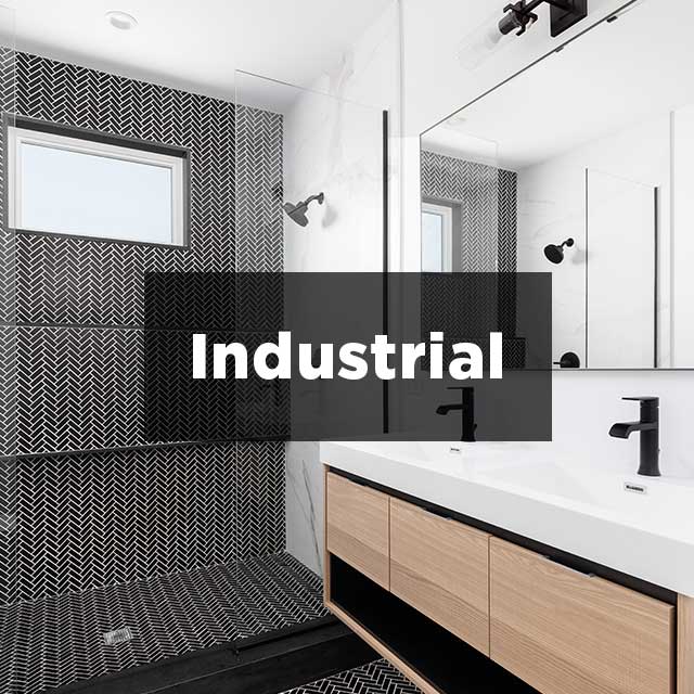 Industrial style bathroom