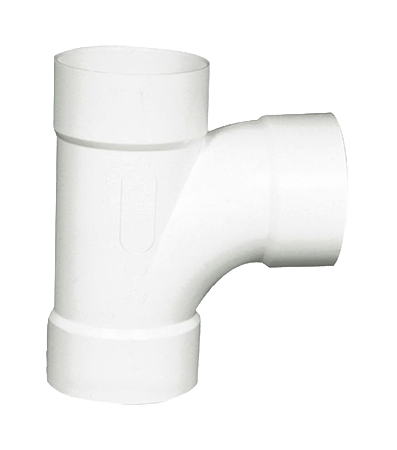 Coude de tuyau en PVC blanc