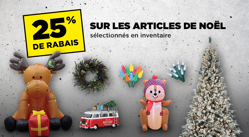 Rabais du Vendredi Fou chez BMR - 25% de rabais sur les articles de noël sélectionnés en inventaire