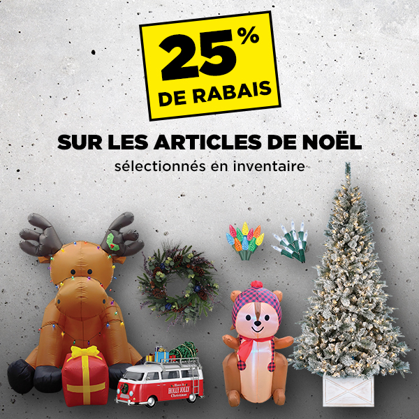 Rabais du Vendredi Fou chez BMR - 25% de rabais sur les articles de noël sélectionnés en inventaire