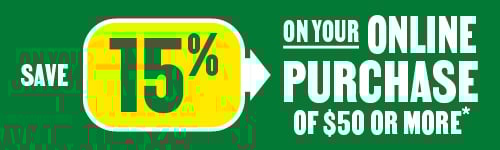 Sign up for the newsletter and get 15% off your next online purchase.