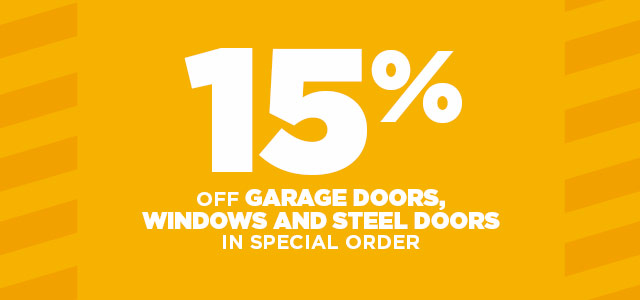 15% off garage doors, windows and steel doors - Garaga and Dimensions