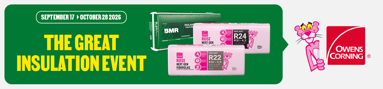 Receive a $50 cashback gift card for each purchase of $250 or more of Owens Corning fiberglas