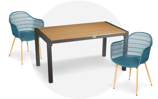 Anmation Mix and match tables et chaises de patio BMR